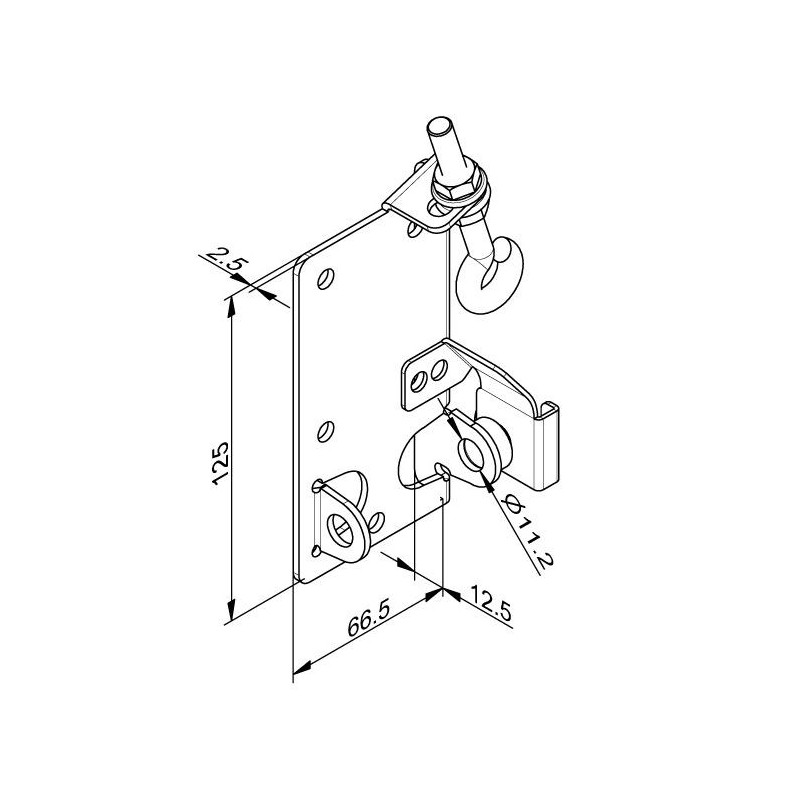 Bodenbeschlag verstellbar Garagentor Scharnier ohne Schrauben