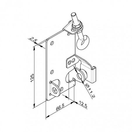 Bodenbeschlag verstellbar Garagentor Scharnier ohne Schrauben