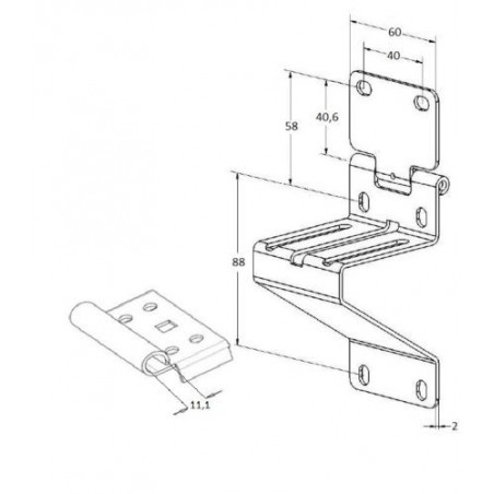 Seitenscharnier Garagentor Scharnier ohne Schrauben