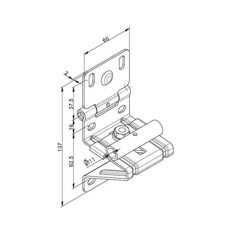 Seitenscharnier Garagentor Scharnier ohne Schrauben