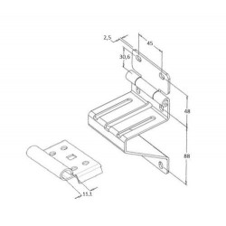 Seitenscharnier Industrie Sektionaltor Scharnier ohne Schrauben