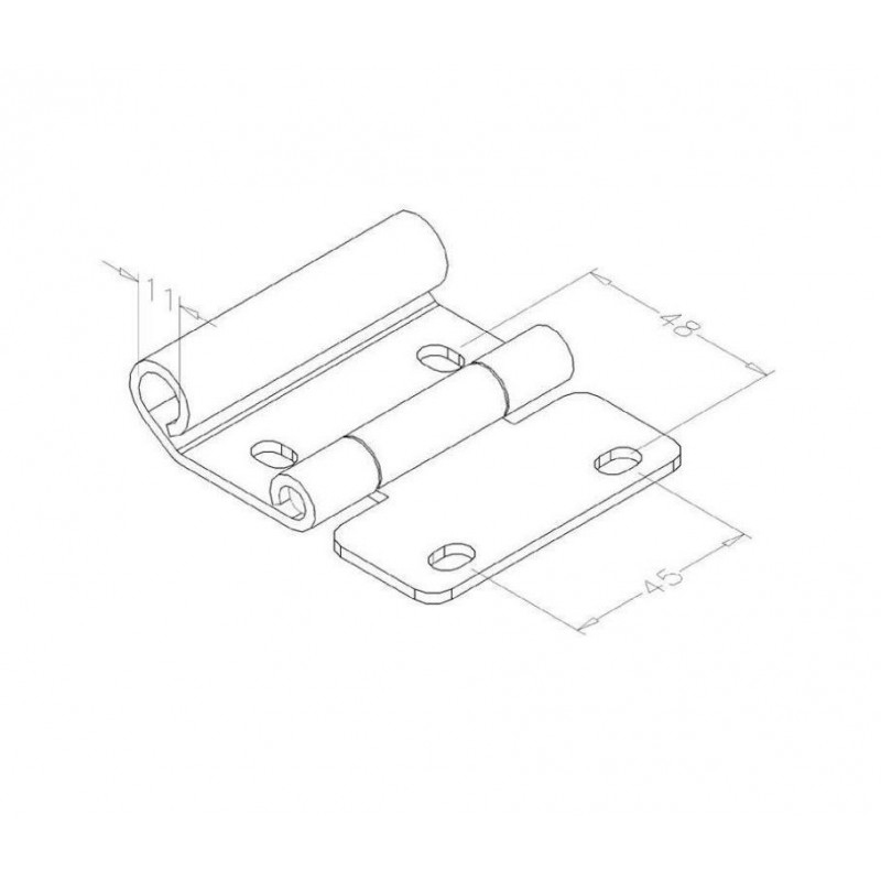 Seitenscharnier Garagentor Scharnier ohne Schrauben