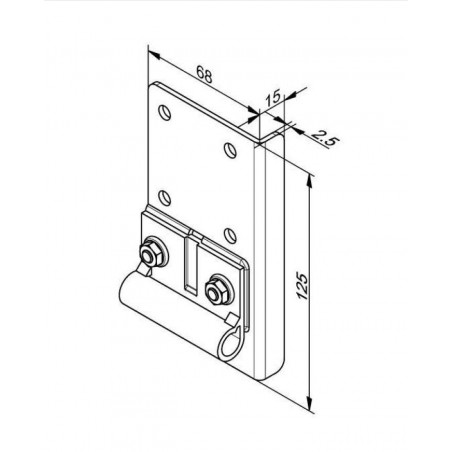 Bodenbeschlag Garagentor Scharnier ohne Schrauben